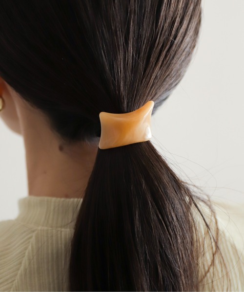 rapiecage(ラピエサージュ)の「マーブルレジンヘアゴム(その他ヘアアクセサリー・レディース・カーキ/オレンジ・FREE)」の7枚目の写真