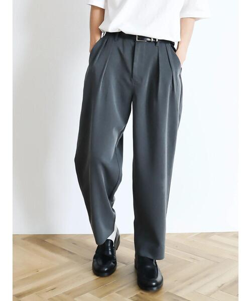 CRAFT STANDARD BOUTIQUE(クラフトスタンダードブティック)の「The Comfort ワイドテーパードスラックス(スラックス・メンズ・ライトグレー/ネイビー/チャコールグレー/グレイッシュベージュ・M/L/XL)」の6枚目の写真