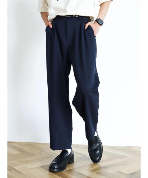 CRAFT STANDARD BOUTIQUE(クラフトスタンダードブティック)の「The Comfort ワイドテーパードスラックス(スラックス・メンズ・ライトグレー/ネイビー/チャコールグレー/グレイッシュベージュ・M/L/XL)」の8枚目の写真