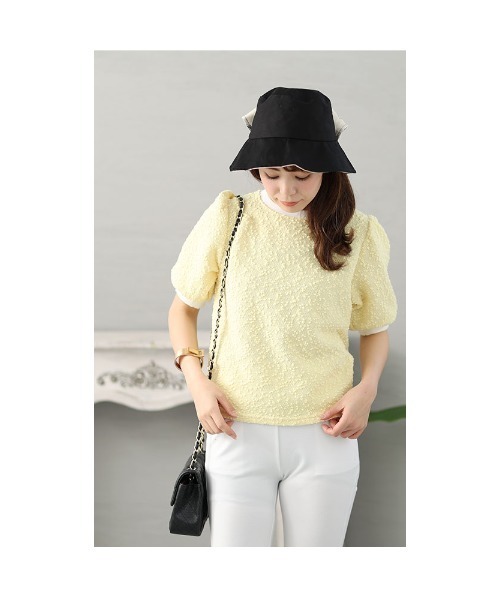 Sawa a la mode(サワアラモード)の「パフスリーブトップス(Tシャツ/カットソー・レディース・イエロー/ラベンダー/ホワイト・FREE)」の17枚目の写真