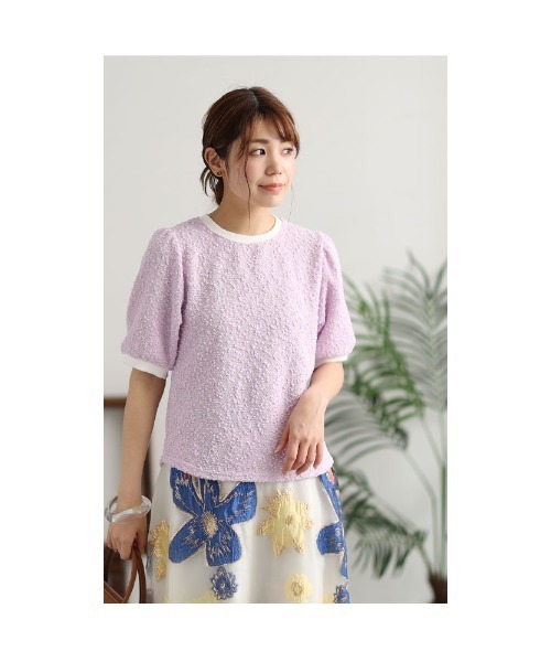 Sawa a la mode(サワアラモード)の「パフスリーブトップス(Tシャツ/カットソー・レディース・イエロー/ラベンダー/ホワイト・FREE)」の14枚目の写真
