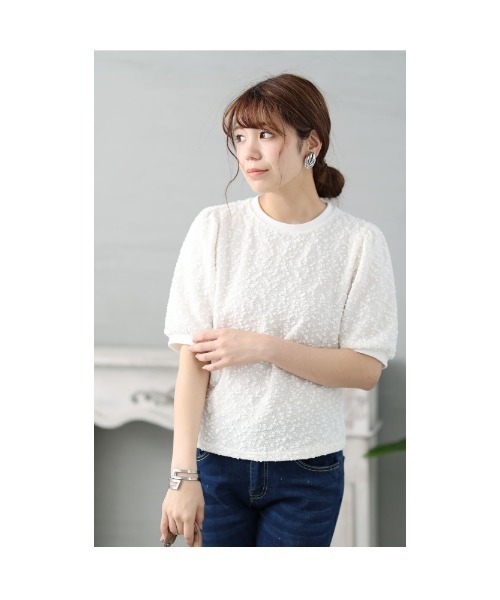Sawa a la mode(サワアラモード)の「パフスリーブトップス(Tシャツ/カットソー・レディース・イエロー/ラベンダー/ホワイト・FREE)」の19枚目の写真