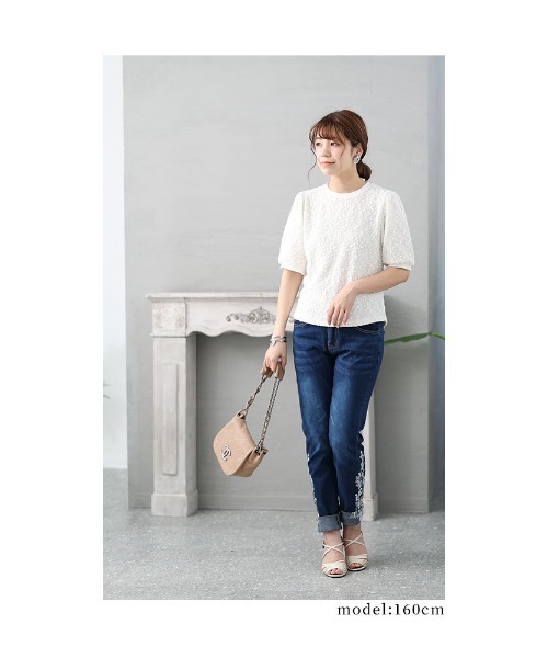 Sawa a la mode(サワアラモード)の「パフスリーブトップス(Tシャツ/カットソー・レディース・イエロー/ラベンダー/ホワイト・FREE)」の7枚目の写真