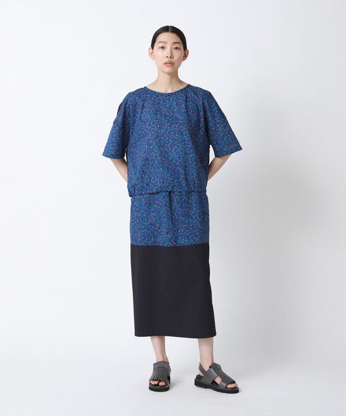 ZUCCa（ズッカ）の「グラニュラープリント/シャツ（シャツ/ブラウス・レディース・ネイビー/ブラック・M size）」の5枚目の写真