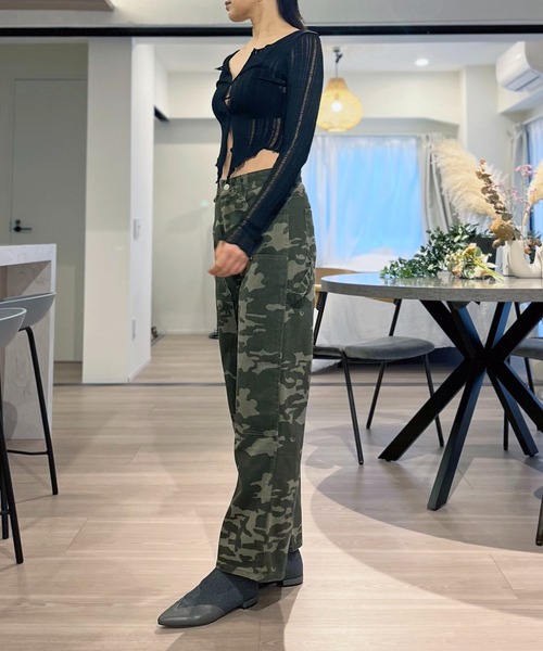 Jewelobe(ジュエローブ)の「カモフラージュダブルニーペインターパンツ(その他パンツ・レディース・カーキ・S/M)」の2枚目の写真