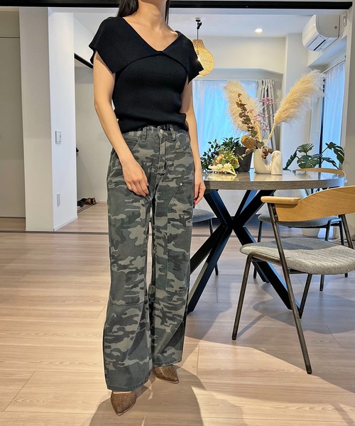 Jewelobe(ジュエローブ)の「カモフラージュダブルニーペインターパンツ(その他パンツ・レディース・カーキ・S/M)」の9枚目の写真