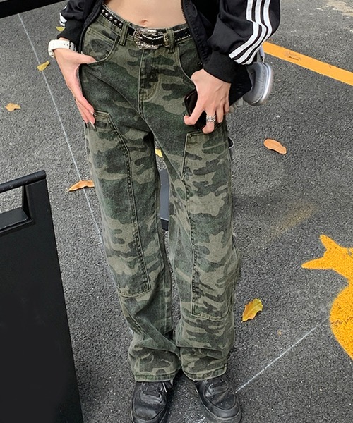 Jewelobe(ジュエローブ)の「カモフラージュダブルニーペインターパンツ(その他パンツ・レディース・カーキ・S/M)」の22枚目の写真