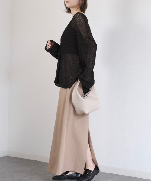 Reurie'（レウリィ）の「フルジップハンドバッグ / full zip hand bag バッグ ダブルジップ ワンハンドル ベージュ ブラック（ハンドバッグ・レディース・ブラック/ベージュ・FREE）」の16枚目の写真