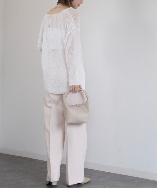 Reurie'（レウリィ）の「フルジップハンドバッグ / full zip hand bag バッグ ダブルジップ ワンハンドル ベージュ ブラック（ハンドバッグ・レディース・ブラック/ベージュ・FREE）」の20枚目の写真