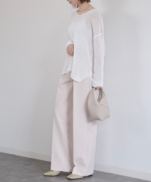 Reurie'（レウリィ）の「フルジップハンドバッグ / full zip hand bag バッグ ダブルジップ ワンハンドル ベージュ ブラック（ハンドバッグ・レディース・ブラック/ベージュ・FREE）」の21枚目の写真