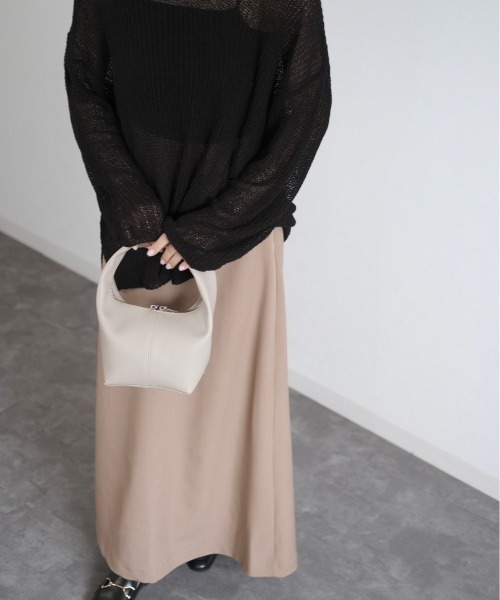 Reurie'（レウリィ）の「フルジップハンドバッグ / full zip hand bag バッグ ダブルジップ ワンハンドル ベージュ ブラック（ハンドバッグ・レディース・ブラック/ベージュ・FREE）」の15枚目の写真