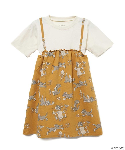 familiar ショートスリーブ ワンピース レッド 40 SHORT SLEEVE ONEPIECE(ショートスリーブワンピース)｜TOPS