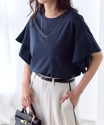 接触冷感フレアスリーブTシャツ