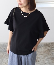 接触冷感フレアスリーブTシャツ