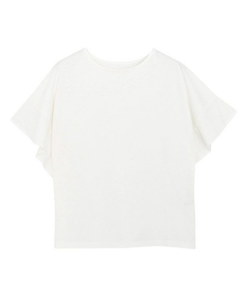 Pierrot(ピエロ)の「接触冷感フレアスリーブTシャツ(Tシャツ/カットソー・レディース・ブラック/ネイビー/オフホワイト/グレイッシュベージュ/ライトブルー/ライトグレー/ベージュ系その他・M/L/LL)」の10枚目の写真