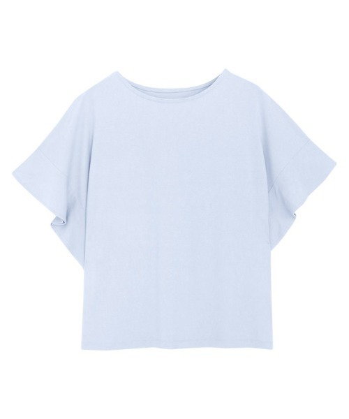 Pierrot(ピエロ)の「接触冷感フレアスリーブTシャツ(Tシャツ/カットソー・レディース・ブラック/ネイビー/オフホワイト/グレイッシュベージュ/ライトブルー/ライトグレー/ベージュ系その他・M/L/LL)」の18枚目の写真