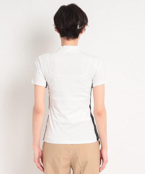 adabat(アダバット)の「【UVカット/接触冷感】サイドテープデザイン 半袖モックネックプルオーバー(Tシャツ/カットソー・レディース・ホワイト/ダークネイビー/ナチュラル・36/38/40)」の22枚目の写真