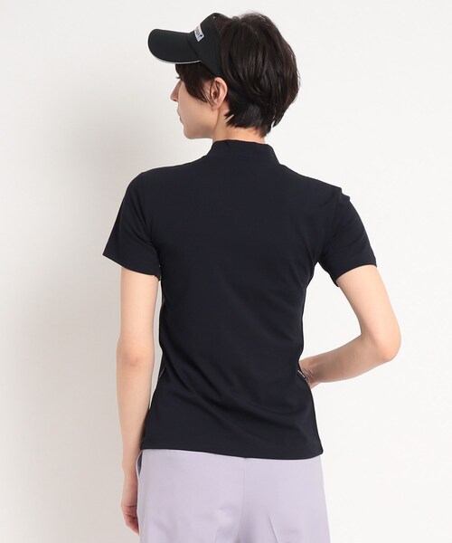 adabat(アダバット)の「【UVカット/接触冷感】サイドテープデザイン 半袖モックネックプルオーバー(Tシャツ/カットソー・レディース・ホワイト/ダークネイビー/ナチュラル・36/38/40)」の15枚目の写真