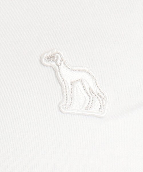 adabat(アダバット)の「【UVカット/接触冷感】サイドテープデザイン 半袖モックネックプルオーバー(Tシャツ/カットソー・レディース・ホワイト/ダークネイビー/ナチュラル・36/38/40)」の6枚目の写真