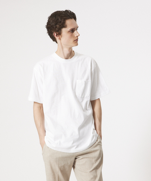 HANES(ヘインズ)の「【Hanes/ヘインズ】 BEEFY ポケット Tシャツ(Tシャツ/カットソー・メンズ・ホワイト/ブラック・L/XL/M)」の2枚目の写真