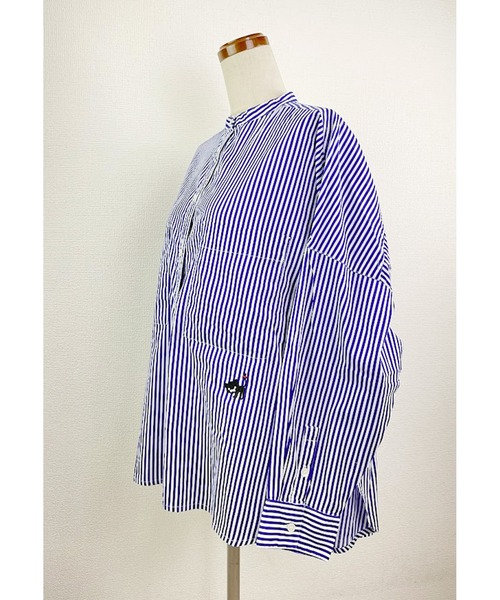 Rydia(リディア)の「ストライプオーバーシャツ(シャツ/ブラウス・レディース・グリーン/レッド/ブルー・M)」の15枚目の写真