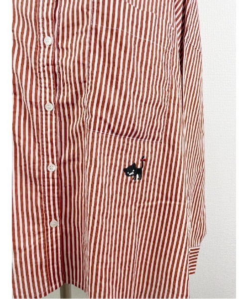 Rydia(リディア)の「ストライプオーバーシャツ(シャツ/ブラウス・レディース・グリーン/レッド/ブルー・M)」の16枚目の写真