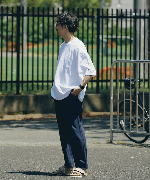 Russell Athletic（ラッセルアスレティック）の「【RUSSELL ATHLETIC】別注 DRI-POWER ビッグTシャツ（Tシャツ/カットソー・メンズ・ウッド/ネイビー/ホワイト/チャコールグレー・MEDIUM/LARGE）」の6枚目の写真