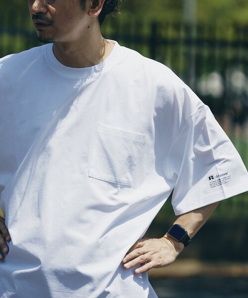 Russell Athletic（ラッセルアスレティック）の「【RUSSELL ATHLETIC】別注 DRI-POWER ビッグTシャツ（Tシャツ/カットソー・メンズ・ウッド/ネイビー/ホワイト/チャコールグレー・MEDIUM/LARGE）」の17枚目の写真