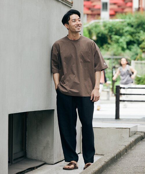 Russell Athletic（ラッセルアスレティック）の「【RUSSELL ATHLETIC】別注 DRI-POWER ビッグTシャツ（Tシャツ/カットソー・メンズ・ウッド/ネイビー/ホワイト/チャコールグレー・MEDIUM/LARGE）」の7枚目の写真