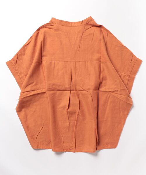 MARBLE WALTS（マーブルワルツ）の「マーブルワルツ/MARBLE WALTS リネン混 半袖シャツチュニック（シャツ/ブラウス・レディース・レンガ/イエロー系その他/ダークグリーン/ブルー・LARGE/MEDIUM）」の5枚目の写真