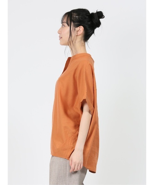 MARBLE WALTS（マーブルワルツ）の「マーブルワルツ/MARBLE WALTS リネン混 半袖シャツチュニック（シャツ/ブラウス・レディース・レンガ/イエロー系その他/ダークグリーン/ブルー・LARGE/MEDIUM）」の14枚目の写真