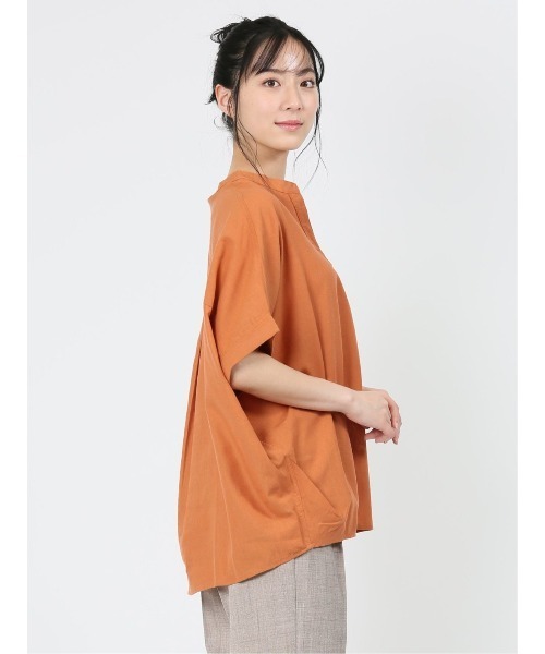 MARBLE WALTS（マーブルワルツ）の「マーブルワルツ/MARBLE WALTS リネン混 半袖シャツチュニック（シャツ/ブラウス・レディース・レンガ/イエロー系その他/ダークグリーン/ブルー・LARGE/MEDIUM）」の16枚目の写真