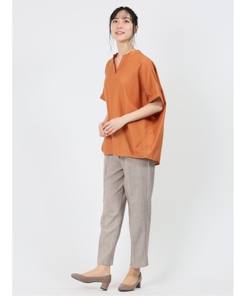 MARBLE WALTS（マーブルワルツ）の「マーブルワルツ/MARBLE WALTS リネン混 半袖シャツチュニック（シャツ/ブラウス・レディース・レンガ/イエロー系その他/ダークグリーン/ブルー・LARGE/MEDIUM）」の17枚目の写真