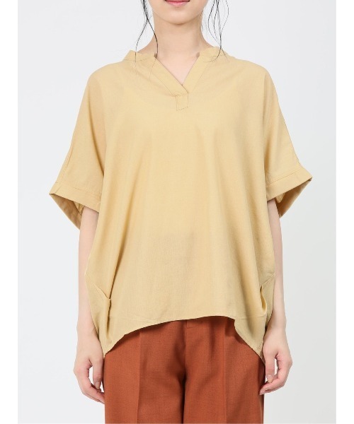 MARBLE WALTS（マーブルワルツ）の「マーブルワルツ/MARBLE WALTS リネン混 半袖シャツチュニック（シャツ/ブラウス・レディース・レンガ/イエロー系その他/ダークグリーン/ブルー・LARGE/MEDIUM）」の21枚目の写真