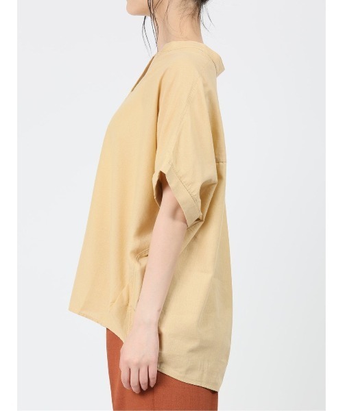MARBLE WALTS（マーブルワルツ）の「マーブルワルツ/MARBLE WALTS リネン混 半袖シャツチュニック（シャツ/ブラウス・レディース・レンガ/イエロー系その他/ダークグリーン/ブルー・LARGE/MEDIUM）」の22枚目の写真