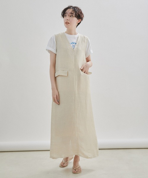 SALON adam et rope'(サロン アダム エ ロペ)の「Stainlessレクタングルリング(リング・レディース・ゴールド・FREE)」の5枚目の写真