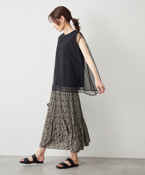 ROPE' PICNIC（ロペピクニック）の「チュールカットトップス（Tシャツ/カットソー・レディース・ブラック/キナリ/ベージュ系その他・38）」の5枚目の写真