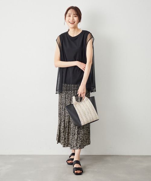 ROPE' PICNIC（ロペピクニック）の「チュールカットトップス（Tシャツ/カットソー・レディース・ブラック/キナリ/ベージュ系その他・38）」の6枚目の写真