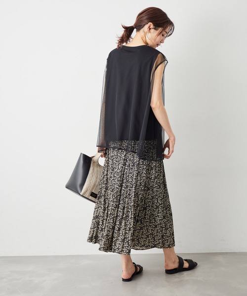 ROPE' PICNIC（ロペピクニック）の「チュールカットトップス（Tシャツ/カットソー・レディース・ブラック/キナリ/ベージュ系その他・38）」の7枚目の写真