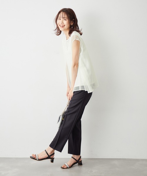 ROPE' PICNIC（ロペピクニック）の「チュールカットトップス（Tシャツ/カットソー・レディース・ブラック/キナリ/ベージュ系その他・38）」の10枚目の写真