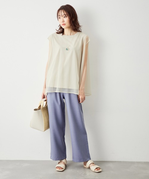 ROPE' PICNIC（ロペピクニック）の「チュールカットトップス（Tシャツ/カットソー・レディース・ブラック/キナリ/ベージュ系その他・38）」の13枚目の写真