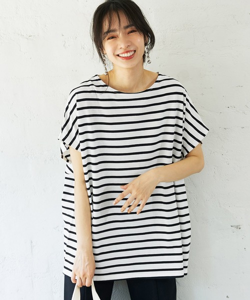 coca(coca)(コカ)の「台形カットプルオーバー(Tシャツ/カットソー・レディース・ブラック/その他1/ホワイト/ライトベージュ・M/L)」の4枚目の写真