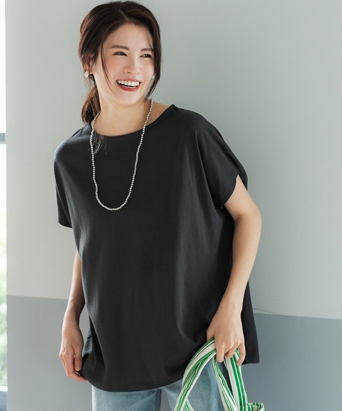 coca(coca)(コカ)の「台形カットプルオーバー(Tシャツ/カットソー・レディース・ブラック/その他1/ホワイト/ライトベージュ・M/L)」の2枚目の写真