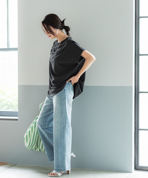 coca(coca)(コカ)の「台形カットプルオーバー(Tシャツ/カットソー・レディース・ブラック/その他1/ホワイト/ライトベージュ・M/L)」の8枚目の写真
