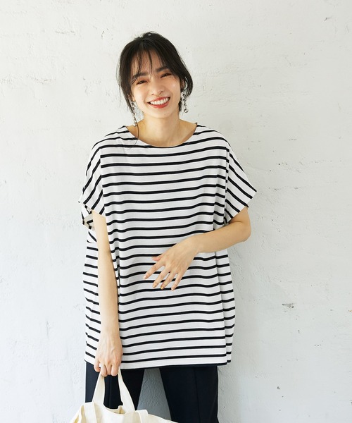 coca(coca)(コカ)の「台形カットプルオーバー(Tシャツ/カットソー・レディース・ブラック/その他1/ホワイト/ライトベージュ・M/L)」の12枚目の写真