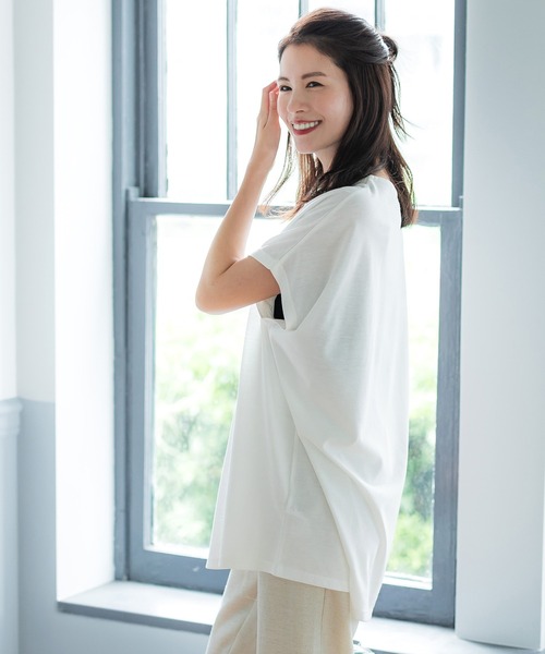 coca(coca)(コカ)の「台形カットプルオーバー(Tシャツ/カットソー・レディース・ブラック/その他1/ホワイト/ライトベージュ・M/L)」の16枚目の写真