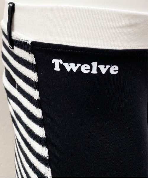 OVER THE TWELVE（オーバーザトゥウェルブ）の「OVER THE TWELVE/オーバーザトェルブ/ボーダー×ベア天竺（ボクサーパンツ・メンズ・ブラック/マスタード・L/M）」の6枚目の写真