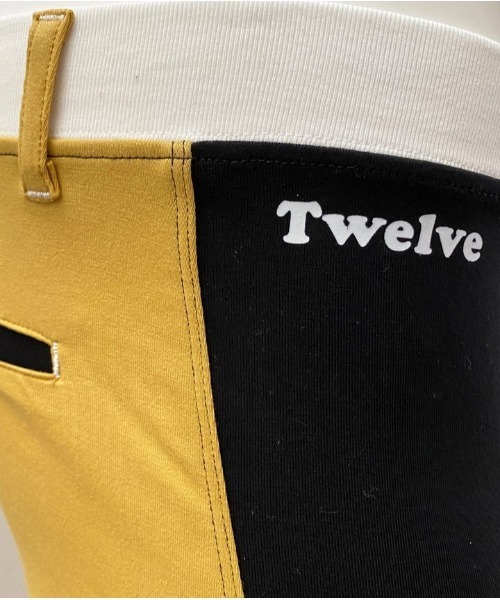 OVER THE TWELVE（オーバーザトゥウェルブ）の「OVER THE TWELVE/オーバーザトェルブ/ボーダー×ベア天竺（ボクサーパンツ・メンズ・ブラック/マスタード・L/M）」の10枚目の写真