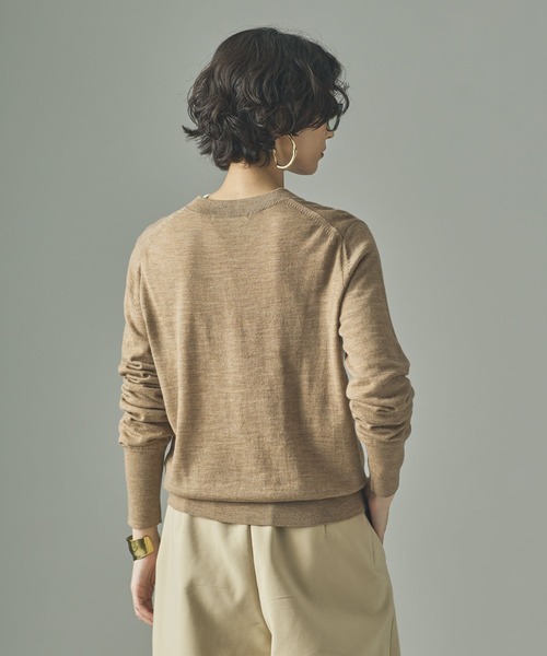 Curensology（カレンソロジー）の「Curensology(カレンソロジー)/ファインウールクルーニットプルオーバー（ニット/セーター・レディース・キャメル/グレー/ネイビー/カーキ/グレー系その他/ボルドー/ホワイト/ブラック/ベージュ/レッド/モカ・FREE）」の13枚目の写真