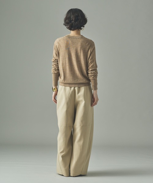 Curensology（カレンソロジー）の「Curensology(カレンソロジー)/ファインウールクルーニットプルオーバー（ニット/セーター・レディース・キャメル/グレー/ネイビー/カーキ/グレー系その他/ボルドー/ホワイト/ブラック/ベージュ/レッド/モカ・FREE）」の15枚目の写真